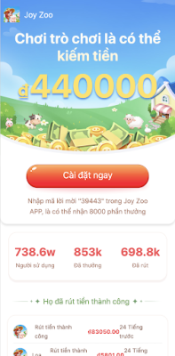 App kiếm tiền Joy Zoo
