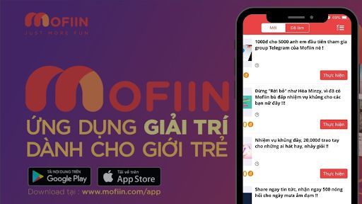 App Mofin đọc báo kiếm tiền uy tín