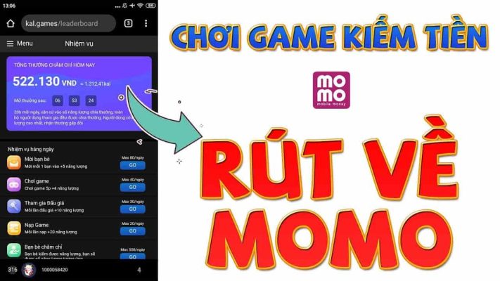 7 app chơi game kiếm tiền rút về MoMo dành cho học sinh 