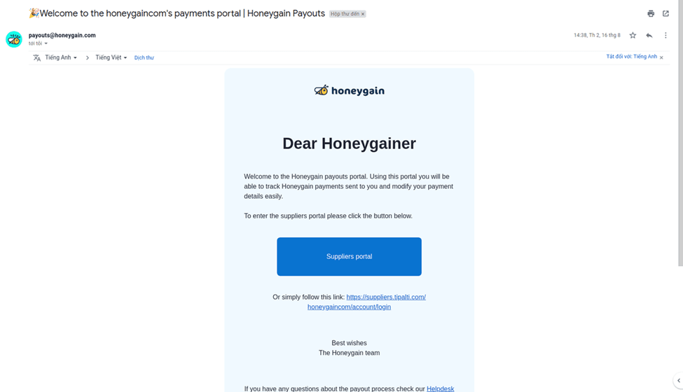 Cách kiếm tiền từ Honeygain