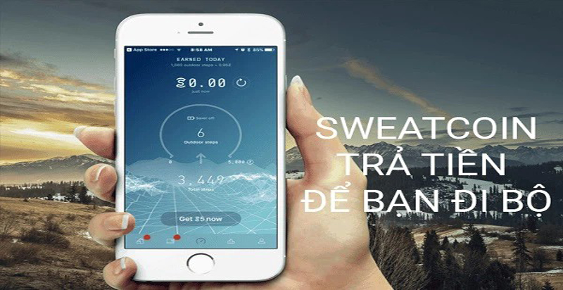 App đi bộ Sweatcoin kiếm thêm thu nhập