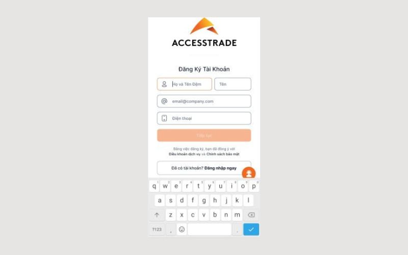Hướng dẫn đăng ký tài khoản Accesstrade